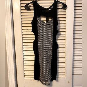 Black and white dress with cut outs
